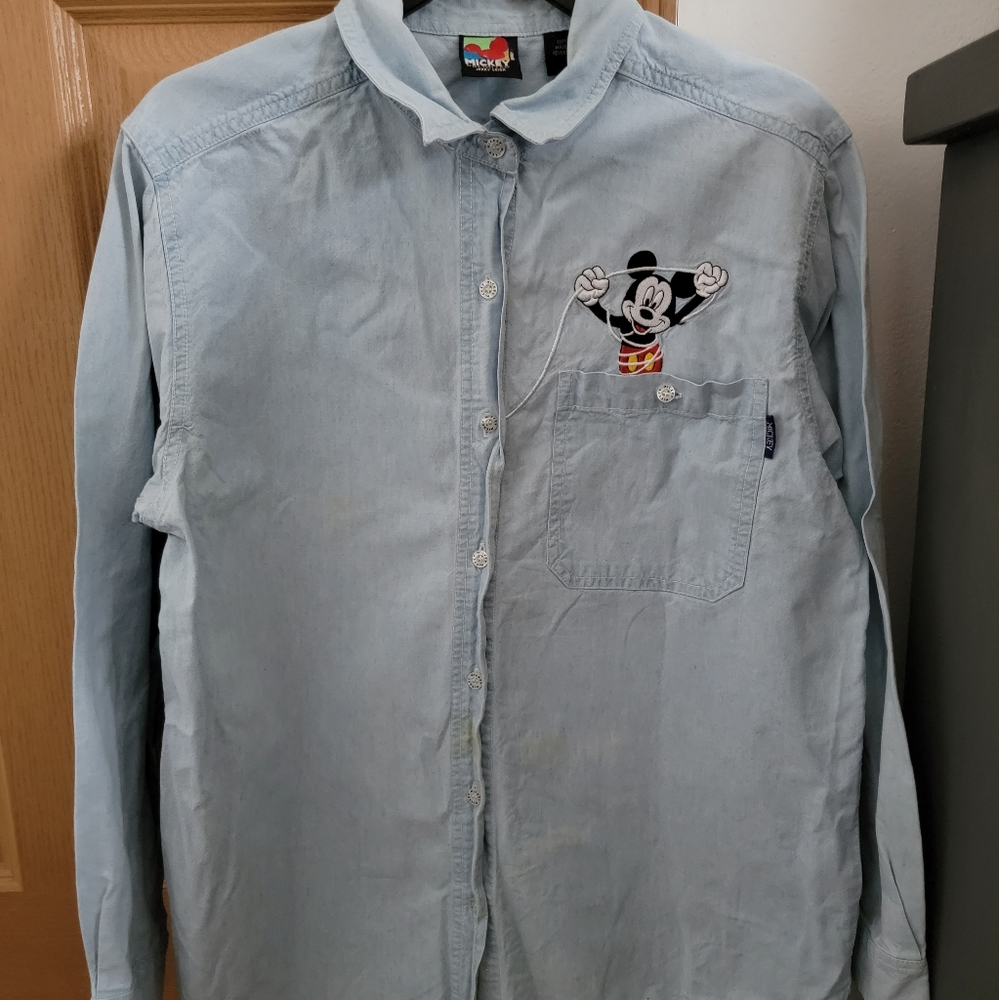 Vintage Mickey Mouse Button Up